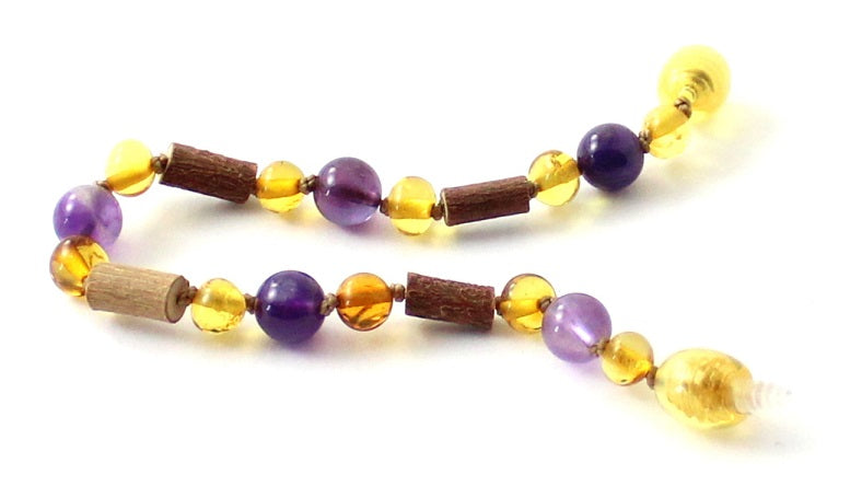 Honey Amber Anklet with Hazelwood and