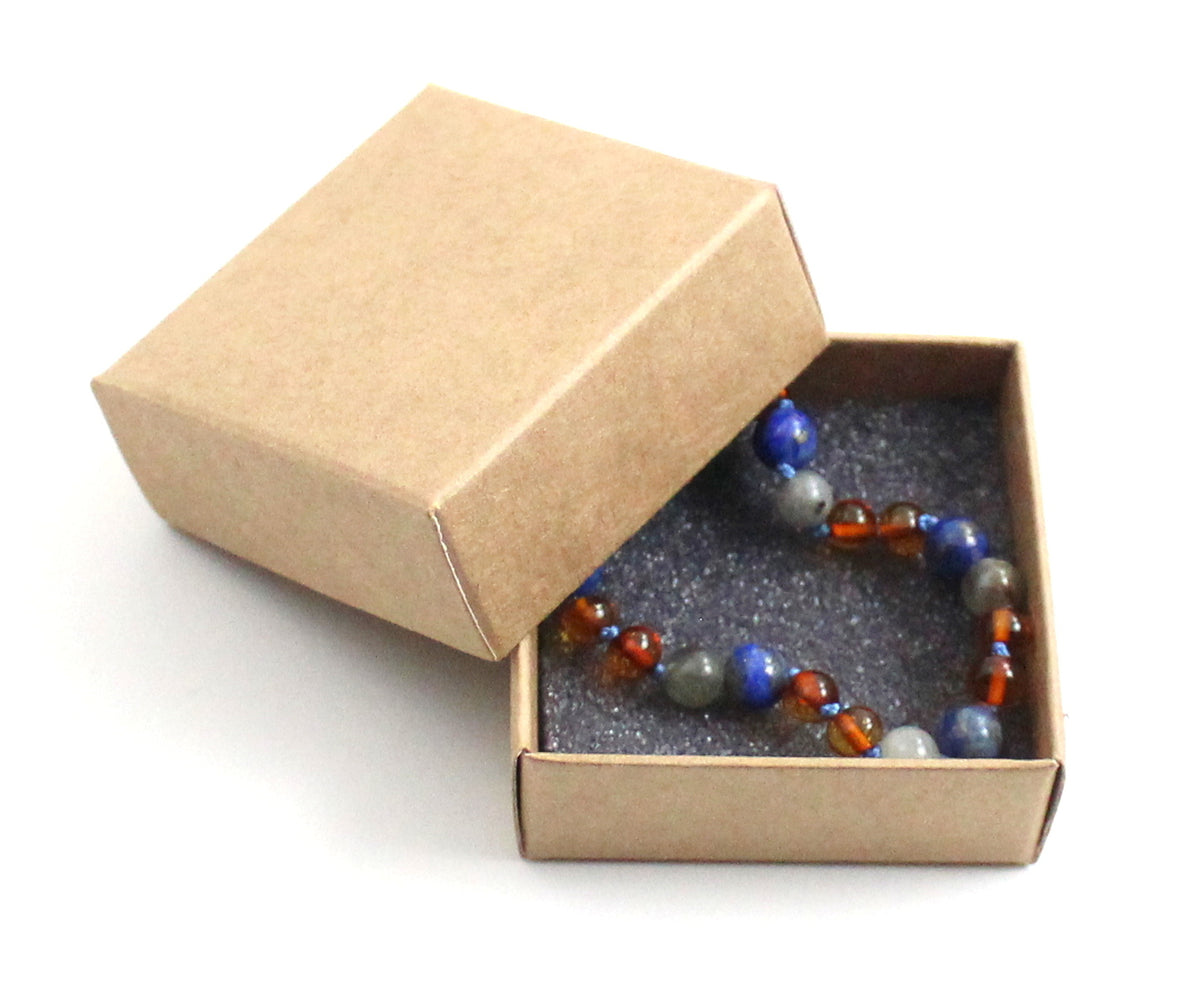 Cavigliera Bracciale In Ambra Baltica Naturale – Non Lucidato – Colore Cognac – Fatto A Mano Con Certificato - 3