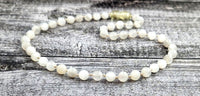 white necklace moonstone gemstone beaded knotted jewelry 6mm 6 mm beads knotted for women women's girl children 3