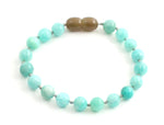 green anklet bracelet amazonite gemstone 6mm 6 mm beaded knotted jewelry for men men's boy