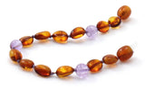 bean amber cognac olive anklet bracelet jewelry amethyst gemstone beaded knotted for girl boy kids children 2