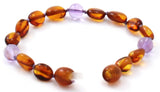 bean amber cognac olive anklet bracelet jewelry amethyst gemstone beaded knotted for girl boy kids children 3