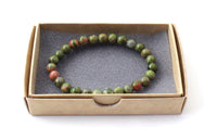 unakite green bracelet stretch jewelry gemstone 6mm 6 mm beaded for men men's women's women 2
