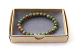 unakite green bracelet stretch jewelry gemstone 6mm 6 mm beaded for men men's women's women 2