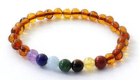 bracelet amber chakra stretch jewelry baltic polished cognac jewelry for women women's men men's gemstone 3