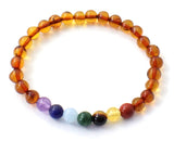 bracelet amber chakra stretch jewelry baltic polished cognac jewelry for women women's men men's gemstone