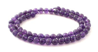 amethyst, violet, purple, gemstone, 6 mm, 6mm, beads, bead, strand, natural