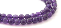 amethyst, violet, purple, gemstone, 6 mm, 6mm, beads, bead, strand, natural 2