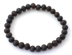 cherry black amber baltic bracelet jewelry stretch elastic 6mm 6 mm for men men's women women's