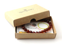 cognac brown amber stretch bracelet jewelry baltic polished round bead for men men's women women's 2