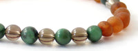 bracelets, stretch, jewelry, smoky quartz, baltic amber, raw unpolished cognac, african jade green, wholesale 3