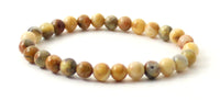 crazy agate gemstone bracelet stretch jewelry 6mm 6 mm for women women's elastic band 4