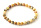 crazy agate gemstone bracelet stretch jewelry 6mm 6 mm for women women's elastic band