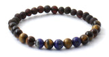 bracelet lapis lazuli amber raw unpolished cherry black tiger eye tiger's stretch for men men's women women's 4