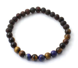 bracelet lapis lazuli amber raw unpolished cherry black tiger eye tiger's stretch for men men's women women's