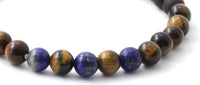 bracelet lapis lazuli amber raw unpolished cherry black tiger eye tiger's stretch for men men's women women's 3