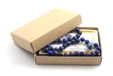 blue lapis lazuli necklace jewelry 6mm 6 mm beads knotted beaded for men men's boy boys with pendant 2
