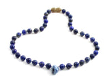 blue lapis lazuli necklace jewelry 6mm 6 mm beads knotted beaded for men men's boy boys with pendant 4