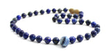 blue lapis lazuli necklace jewelry 6mm 6 mm beads knotted beaded for men men's boy boys with pendant 3
