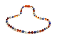 necklaces, amber, blue, lapis lazuli, labradorite, teething, wholesale, bulk, baltic 3