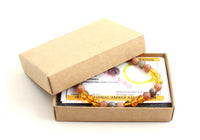 bracelet amber honey golden stretch with labradorite gray sunstone pink gemstone 6mm 6 mm jewelry 2