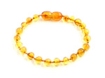 bracelet anklet jewelry amber honey golden knotted teething beaded polished
