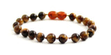 brown tiger eye tiger's jewelry anklet bracelet 6mm 6 mm beaded for men men's knotted 5