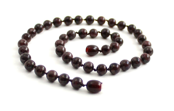 burgundy necklace garnet gemstone jewelry round bead beads 6mm 6 mm for women women's