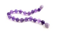 violet amethyst anklet bracelet jewelry beaded 6mm 6 mm knotted 3
