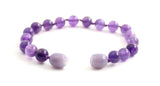 violet amethyst anklet bracelet jewelry beaded 6mm 6 mm knotted 4