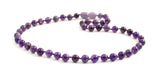 amethyst violet purple necklace beaded knotted 6mm 6 mm beads jewelry round for girl boy 3
