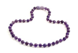 amethyst violet purple necklace beaded knotted 6mm 6 mm beads jewelry round for girl boy 4