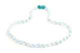 necklace aquamarine jewelry blue gemstone 6mm 6 mm knotted beaded for men men's boy boys 4