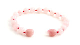 anklet rose quartz bracelet pink jewelry knotted 6mm 6 mm beaded for girl girl's 4