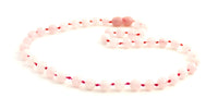 necklace rose quartz jewelry pink knotted beaded 6mm 6 mm for girl girl's women women's 3