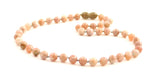 necklace sunstone jewelry pink 6mm 6 mm knotted for girl girls women women's 2