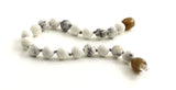 bracelet white howlite anklet knotted jewelry gemstone 6mm 6 mm beaded white 3