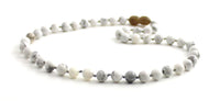 necklace howlite jewelry knotted white beaded 6mm 6 mm gemstone for men men's boy boys 3