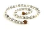 necklace howlite jewelry knotted white beaded 6mm 6 mm gemstone for men men's boy boys