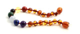 anklet bracelet knotted amber baltic cognac polished chakra gemstone beaded teething 3