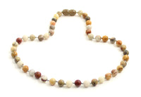 necklace crazy agate multicolor jewelry gemstone 6mm 6 mm beaded knotted 4