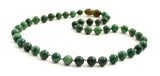 necklace african jade dark green round bead 6mm 6 mm beaded knotted for men men's women women's 3