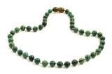 necklace african jade dark green round bead 6mm 6 mm beaded knotted for men men's women women's 4