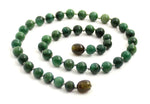 necklace african jade dark green round bead 6mm 6 mm beaded knotted for men men's women women's