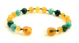 bulk, anklets, bracelets, african jade, green, amazonite, baltic amber, raw, honey, bracelets, knotted 4