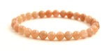 sunstone pink bracelet stretch jewelry gemstone 6mm 6 mm beaded elastic band for women women's girl girl's 3