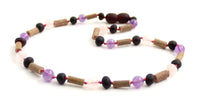 Necklace, Teething, Cherry, Hazelwood, Amber, Amethyst, Pink, Rose Quartz 5