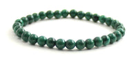 malachite green bracelet stretch jewelry gemstone 6mm 6 mm for men men's women women's elastic band 4