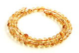 citrine, gemstone, for jewelry making, bead, gemstones, beads, strand, strands, supplies, 6mm, 6 mm 3