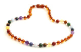 chakra, necklaces, jewelry, amber, baltic, cognac, polished, baroque, teething, adult, beaded, wholesale 3